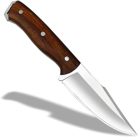 Handmade Full Tang Hunting Knife - 10 Inch High Carbon Steel Blade, Durable Rosewood Handle, & Sheath – Perfect for Outdoor Adventures, Camping, & Survival in Kuwait