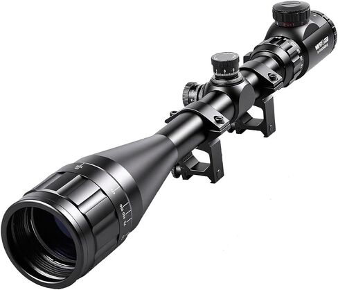 WIPBOTE 6-24x50 Illuminated Rifle Scope with 20mm Picatinny Rail Mount for Rifle Hunting - Red Green Reticle in Kuwait