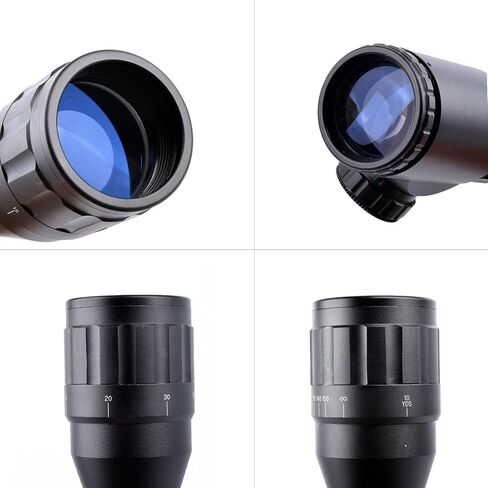 WIPBOTE 6-24x50 Illuminated Rifle Scope with 20mm Picatinny Rail Mount for Rifle Hunting - Red Green Reticle in Kuwait