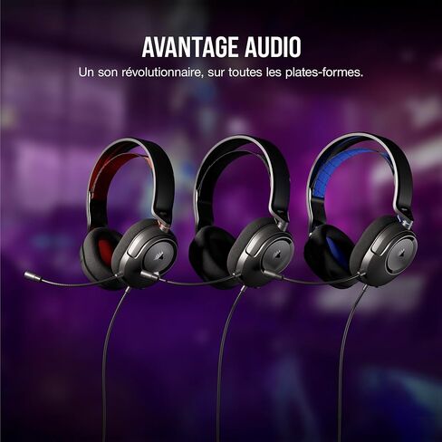 Corsair HS35 v2 Multiplatform Wired Gaming Headset – Flexible Omni-Directional Microphone – Universal 3.5mm Connection – PC, Mac, PS5, PS4, Xbox, Nintendo Switch, Mobile – Carbon in Kuwait