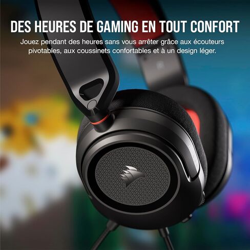 Corsair HS35 v2 Multiplatform Wired Gaming Headset – Flexible Omni-Directional Microphone – Universal 3.5mm Connection – PC, Mac, PS5, PS4, Xbox, Nintendo Switch, Mobile – Carbon in Kuwait