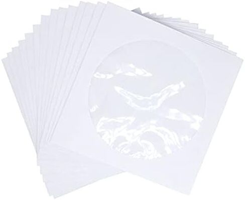 CD/DVD Sleeves Heavy Duty 80G Paper White with Window Pack of 100 in Kuwait