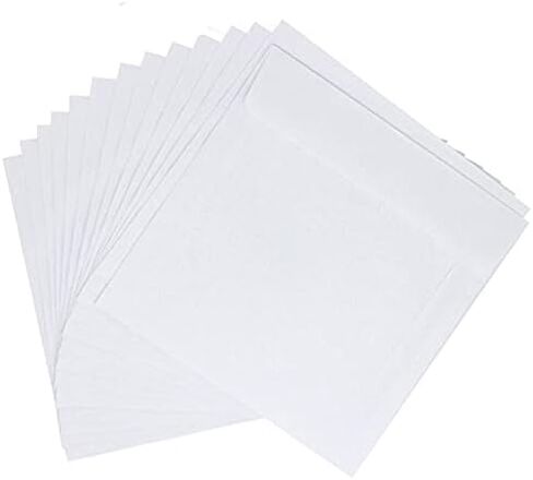 CD/DVD Sleeves Heavy Duty 80G Paper White with Window Pack of 100 in Kuwait