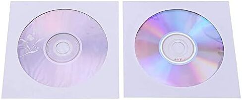 CD/DVD Sleeves Heavy Duty 80G Paper White with Window Pack of 100 in Kuwait