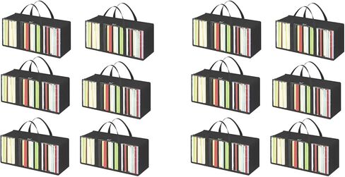 DVD Storage Bags 12 Pack Clear PVC Organizer with Handles in Kuwait