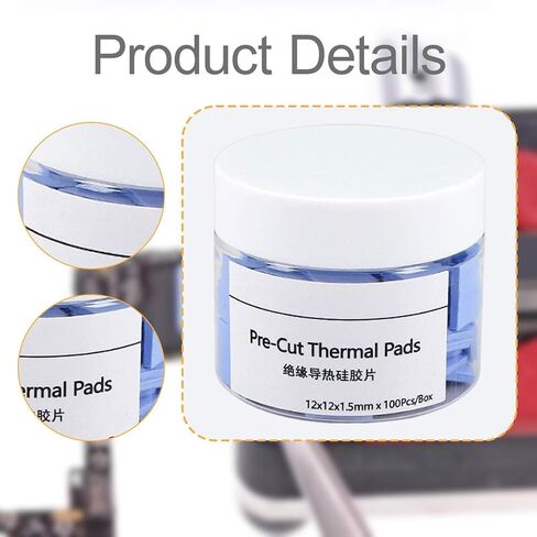100 Piece Silicone Thermal Pad Set Self-Adhesive in Kuwait