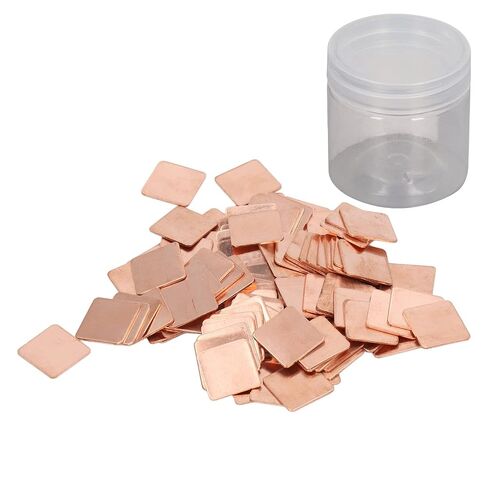100Pcs Pure Copper Heatsink Thermal Pad Shim for Laptop Phone PC (20 * 20 * 1.0MM) in Kuwait