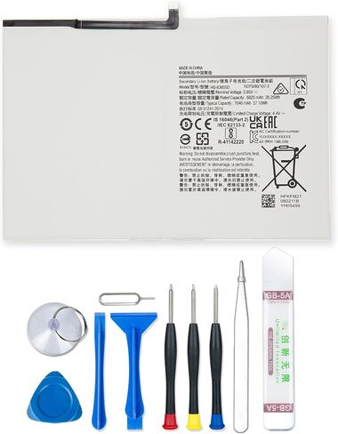 HQ-6300SA HQ-6300SD Tablet Battery Compatible with Samsung Galaxy Tab A8 10.5 2021 2022 SM-X200 SM-X205 SM-X200N SM-X205N SM-X205NZAAEUE SM-X200NZAAEUA Series 3.85V 27.1Wh 7040mA in Kuwait