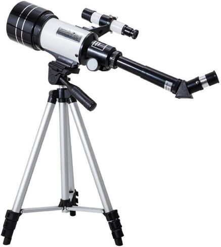 70mm Aperture 300mm Focal Length Refractor Telescope - 15-150x Magnification, Equatorial Mount, Erect Image for Terrestrial & Astronomical, Portable Multi-Coated Optics for Adults & Beginners in Kuwait