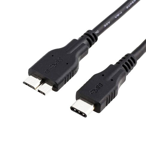 QCEs External Hard Drive Cable to USB C 3.3FT for WD My Passport, Western Digital, Seagate, Toshiba Canvio Compatible with iPhone 16/15, MacBook, PC, Samsung, LG and More USB-C Devices in Kuwait