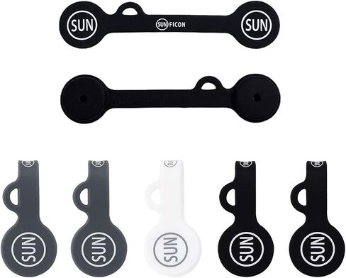SUNFICON 10 Pack Earbuds Cords Organizers Magnetic Cable Clips Organizers Bookmark Clips Whiteboard Noticeboard Fridge Magnets USB Cable Manager Keeper for Home Kitchen Office School,Gray White Black in Kuwait