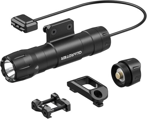 Guardtier M105 3000 Lumens LED Tactical Flashlight, Rechargeable Tactical Light Compatible with Mlok Rail, with Remote Pressure Switch & Mount in Kuwait