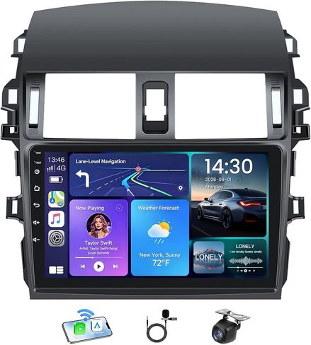 8Core 32G ROM Car Radio for Toyota Corolla 2009-2013: Upgrade Android 15 in Kuwait