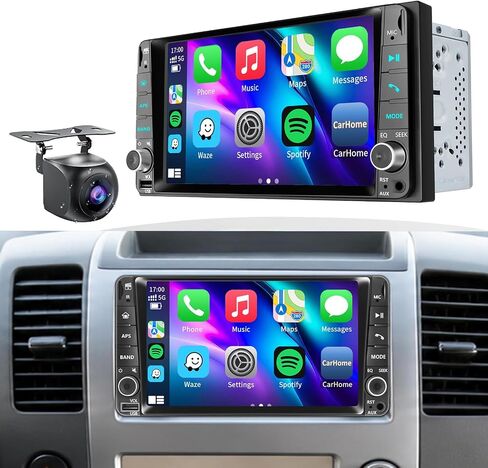 Plug & Play Car Radio for Nissan Rogue Selet 2014-2015,Sentra 2015-2019, Versa/Versa Note2014-2019, Titan 2013-2015, Frontier 2013-2018, Quest 2011-2017, 7" Screen with CarPlay&Android Auto in Kuwait