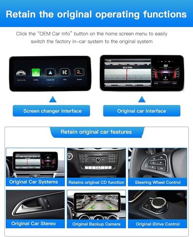 Car Radio 12.3'' Touchscreen for 2016-2019 Year Mercedes Benz C/GLC Class,NTG 5.0 System W205 W253 Support Original OEM Control,Wireless Carplay & Android Auto (Benz-NTG5.0) in Kuwait