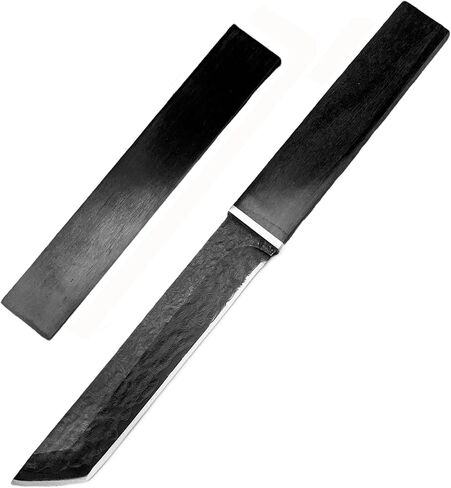 HUAAO 10.3’’ Japanese Style Katana, Fixed Blade Knife with VG10 Damascus Steel Blade and Ebony handle, Suitable for Camping Hunting Tactical Army Survival in Kuwait