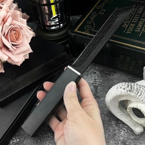 HUAAO 10.3’’ Japanese Style Katana, Fixed Blade Knife with VG10 Damascus Steel Blade and Ebony handle, Suitable for Camping Hunting Tactical Army Survival in Kuwait