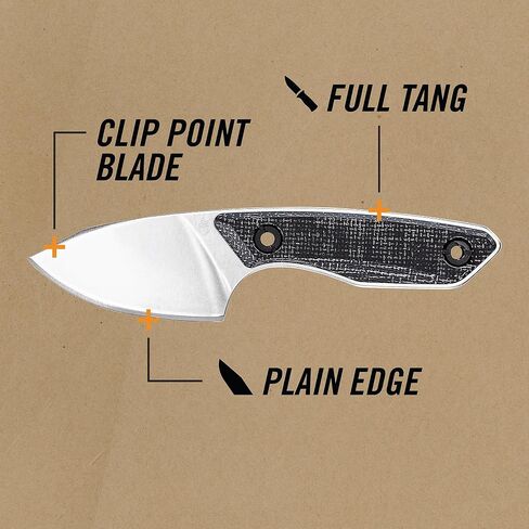 Gerber Stowe Fixed Blade EDC Pocket Knife with Sheath, Micarta, 2.5" in Kuwait