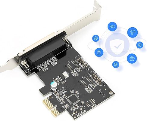 Dpofirs DB25 LPT Printer Card Adapter | PCIE Single Parallel Port 32-bit IEEE 1284 for OS X in Saudi Arabia