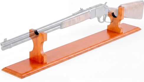 Rifle Display Stand, Solid Red Oak Gun Rack with Felt-Lined Rests, 36" Wooden Rack for Shotguns, Lever Action, Bolt Action in Saudi Arabia