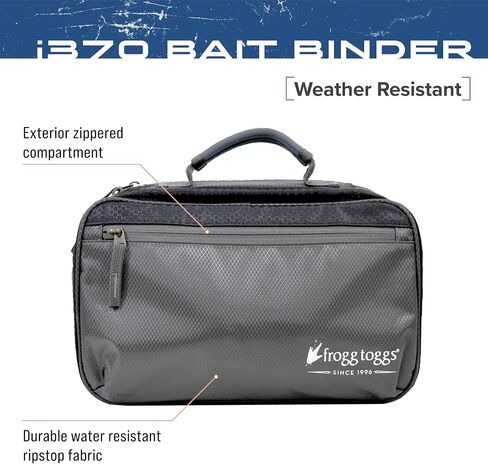 FROGG TOGGS Bait Binder, Fishing Tackle and Bait Storage, Salt Water Resistant Soft Sided Tackle Bag, Black, i370 in Saudi Arabia