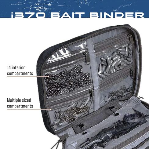FROGG TOGGS Bait Binder, Fishing Tackle and Bait Storage, Salt Water Resistant Soft Sided Tackle Bag, Black, i370 in Saudi Arabia