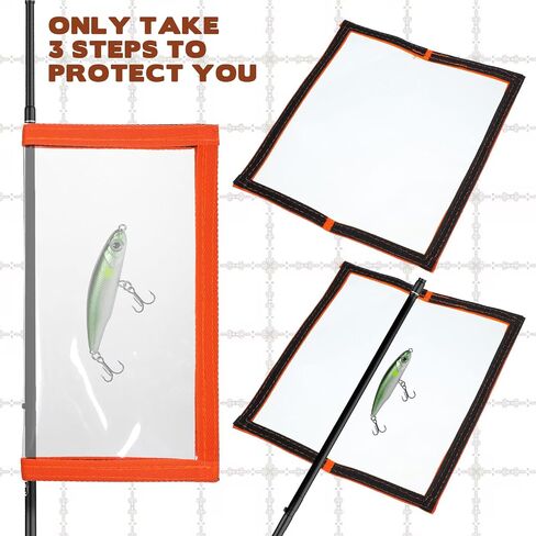 4 Packs Fishing Lure Wraps, Durable Clear PVC Lure Covers Snag-Free Safety Fishing Hook Covers, Bait Storage Protector Water-Resistance, Easily See Lures for Saltwater Freshwater 20X11cm in Saudi Arabia