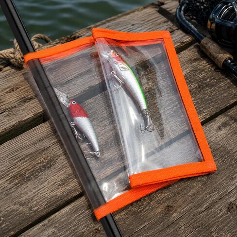 4 Packs Fishing Lure Wraps, Durable Clear PVC Lure Covers Snag-Free Safety Fishing Hook Covers, Bait Storage Protector Water-Resistance, Easily See Lures for Saltwater Freshwater 20X11cm in Saudi Arabia