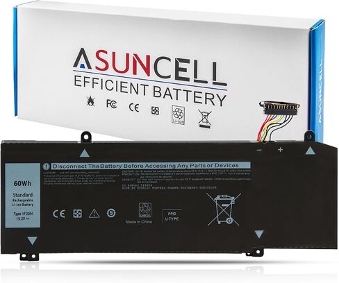 ASUNCELL 6GTPY 97WH Battery for Dell XPS 15 9550 9560 9570 7590 Precision 5510 5520 5530 5540 Vostro 7500 7590,Replacement 4GVGH GPM03 M2X4 5XJ28 05XJ28 5D91C 1P6KD P56F P56F001 P56F002 11.4V in Kuwait