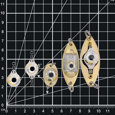 Deep Sea Fishing Lures Underwater Fishing Light Deep Drop Fishing Lights Fish Eye Attractants Lures LED Fishing Lures Kit Trolling Lures 30PCS 20PCS 10PCS in Saudi Arabia