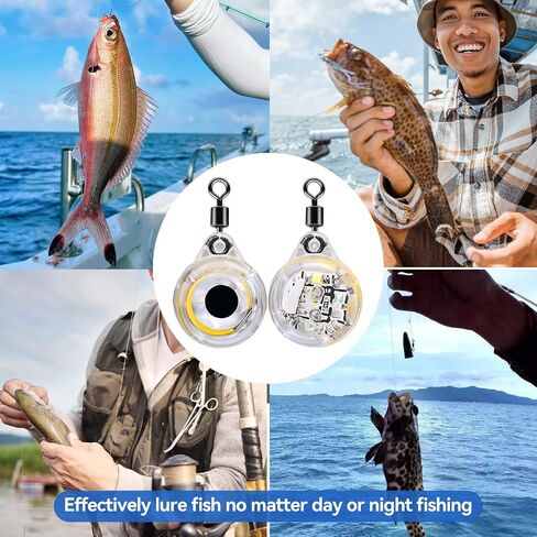 Deep Sea Fishing Lures Underwater Fishing Light Deep Drop Fishing Lights Fish Eye Attractants Lures LED Fishing Lures Kit Trolling Lures 30PCS 20PCS 10PCS in Saudi Arabia