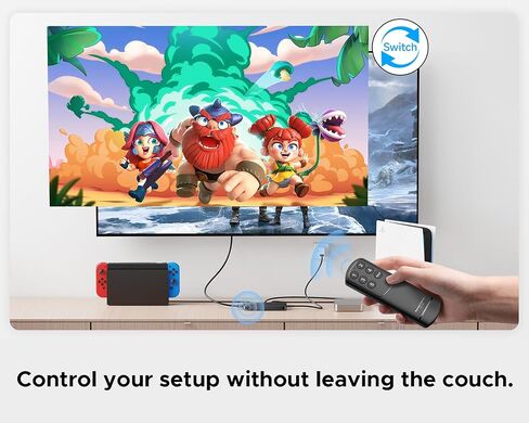 ByteWave 5 in 1 Out HDMI Switch with Remote, 4K@60Hz Multi Port Hub Adapter in Kuwait
