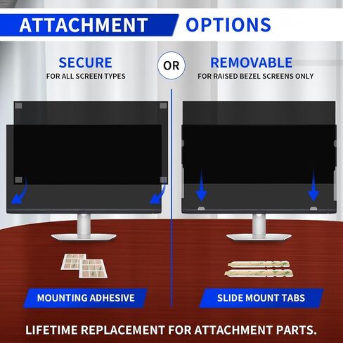 14" Computer Privacy Screen Filter for 16:9 Screen Monitor - Premium Anti-Glare Computer Screen Cover - Scratch Resistant - UV & Blue Light Screen Protector in Kuwait