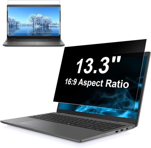 13.3 Inch 16:9 Laptop Privacy Screen Filter, Computer Monitor Privacy Shield, Anti Scratch Anti Spy Anti Glare Blue Light Screen Protector in Kuwait