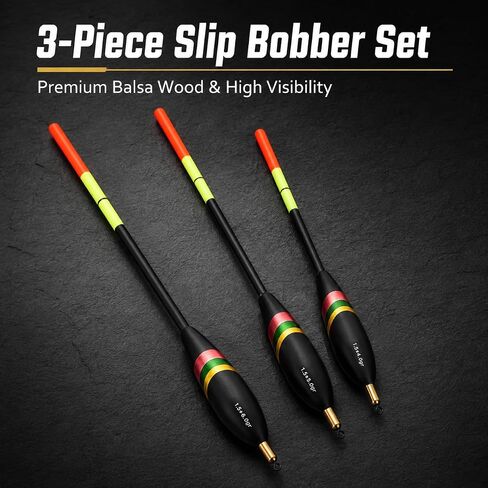 3Pcs Pencil Floats for Fishing, Slip Bobbers Night Fishing Floats Set in Kuwait