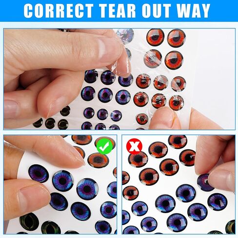 1347pcs Fishing Eyes 3D/4D/5D Realistic Fish Lure Eye for Lures Making Fishig Bait Fly Tying Streamers Lures Crafts 3 mm/ 4 mm/ 5 mm/ 6 mm/ 8 mm/ 10 mm in Kuwait