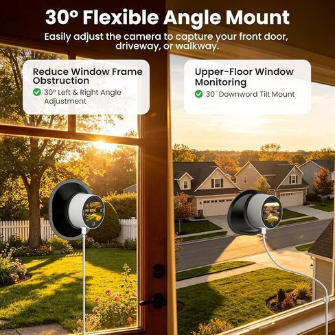 SOLIOM 5MP Window Camera with LCD Touchscreen,Indoor Camera for Home Security Outdoor,24/7 Recording,Anti-Glare Color Night Vision,AI Motion Detection, No-Drill Install for Apartments & Rentals in Kuwait