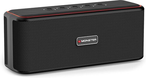 Monster Shock Plus Bluetooth Speaker,Portable Speaker with 40W Loud Stereo Sound, Bluetooth 6.0,TWS Pairing, 20H Playtime,Support AUX/TF Card,IPX6 Waterproof Wireless Speakers for Outdoor,Home,Travel in Kuwait