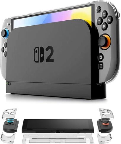 2 Pack Compatible with Nintendo Switch 2 Screen Protector, Auto-Alignment Matte 9H Tempered Glass Screen Protector for Switch 2 7.9" Console Launched in 2025 in Kuwait