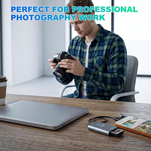 CFexpress Type B/XQD/SD Card Reader 10Gbps,USB C 3.2 (Gen 2) CF Express B UHS-II/UHS-I Dual Slot Card Adapter 3 in 1 Aluminum XQD Memory Card Reader for Thunderbolt 3/4 for Professional Filmmakers in Kuwait