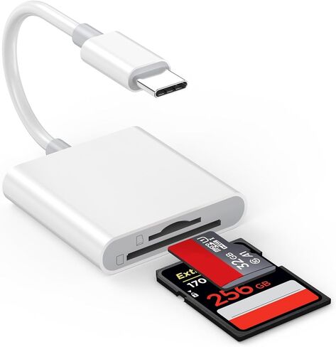 [Apple MFi Certified] 2-in-1 SD Card Reader for iPhone 17 16 15 14 13 12 11 in Kuwait