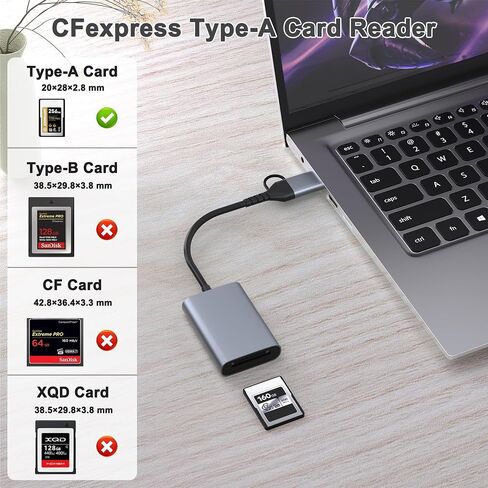 USB-C/A 2-in-1 CFexpress Type A Card Reader with USB 3.2 (Gen 2) 10Gbps in Kuwait