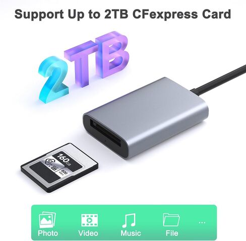 USB-C/A 2-in-1 CFexpress Type A Card Reader with USB 3.2 (Gen 2) 10Gbps in Kuwait