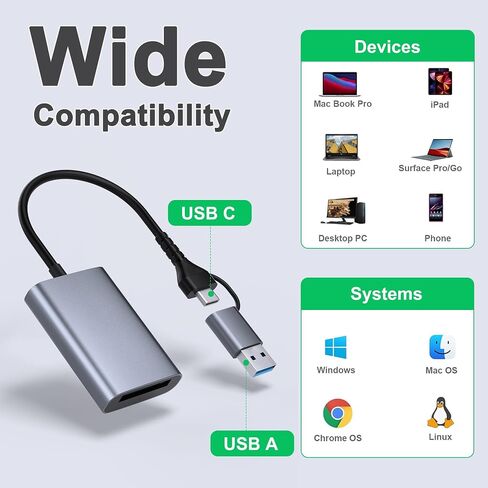 USB-C/A 2-in-1 CFexpress Type A Card Reader with USB 3.2 (Gen 2) 10Gbps in Kuwait