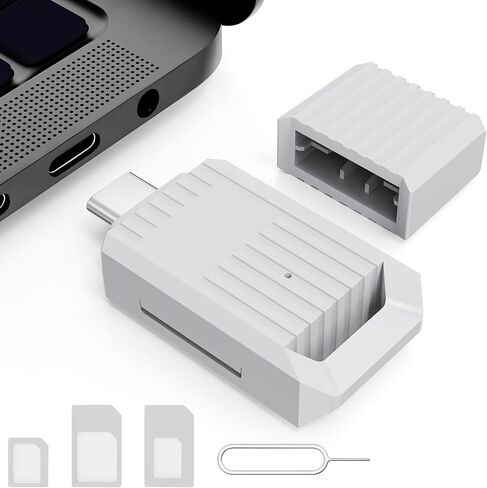 USB C SIM Card Reader-Micro/Nano/Standard SIM Kit with Eject Pin,SIM Card Adapter for Editing & Reading Contacts Messages,USB to SIM Card Adapter Edit,Plug & Play for Windows in Kuwait