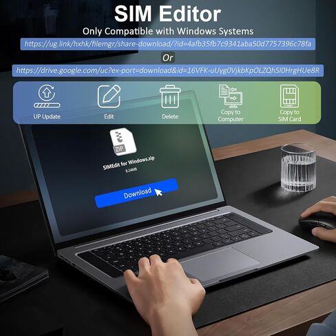 USB C SIM Card Reader-Micro/Nano/Standard SIM Kit with Eject Pin,SIM Card Adapter for Editing & Reading Contacts Messages,USB to SIM Card Adapter Edit,Plug & Play for Windows in Kuwait