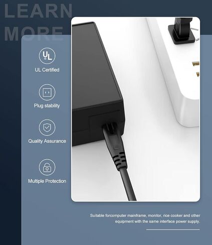 6 FT AC Power Cord Universal 2 Prong Power Cable in Kuwait