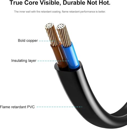 6 FT AC Power Cord Universal 2 Prong Power Cable in Kuwait