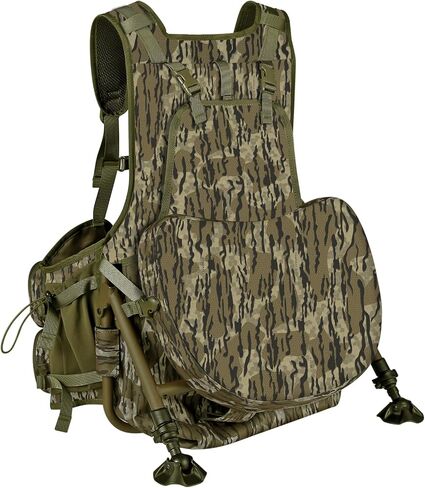 UIIHUNT Turkey Hunting Vest with Seat Cushion and Kickstand, Adjustable Camo Hunting Gear - Game Pouch, Memory Foam Seat in Kuwait