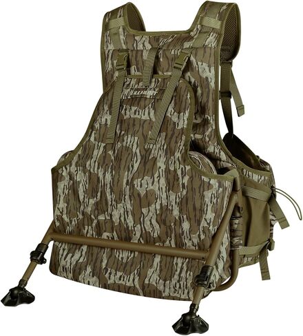 UIIHUNT Turkey Hunting Vest with Seat Cushion and Kickstand, Adjustable Camo Hunting Gear - Game Pouch, Memory Foam Seat in Kuwait